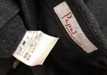 Papas Wool Two-Tuck Tapered Pants Gray Size M