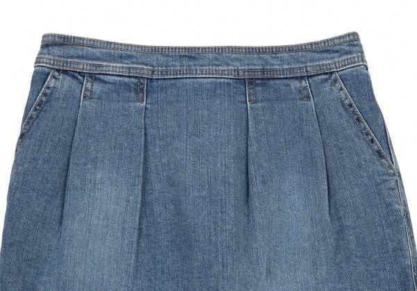yoshie inaba Denim Lace Embroidered Light Indigo Skirt Size 9