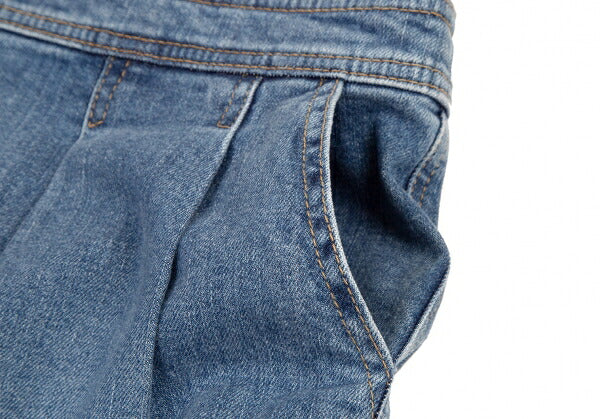 yoshie inaba Denim Lace Embroidered Light Indigo Skirt Size 9
