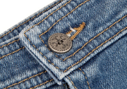 yoshie inaba Denim Lace Embroidered Light Indigo Skirt Size 9
