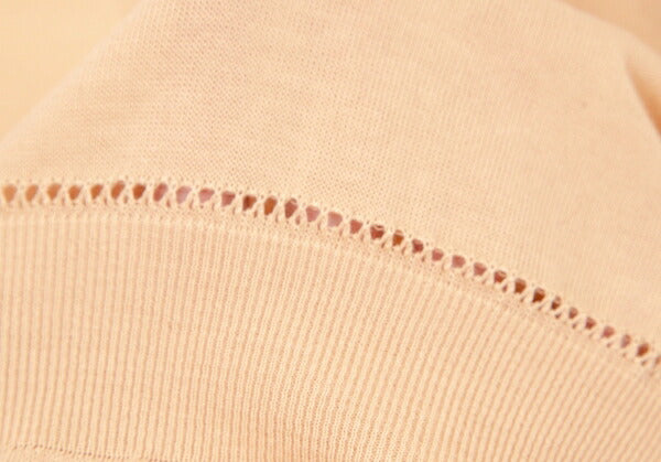 CELINE Cotton Ribbon Design V-Neck Salmon Pink Cardigan Size S