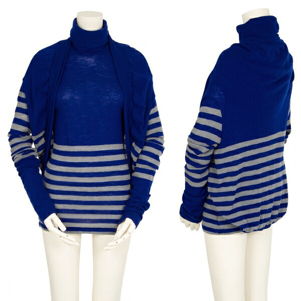 Yohji Yamamoto FEMME Wool Stripe Turtleneck Knit Size 2