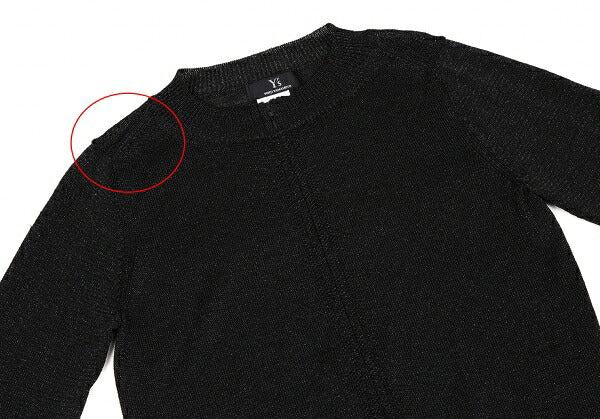 Y's Rayon Blend Lame Knit Zip Jacket Black Size 3