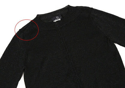 Y's Rayon Blend Lame Knit Zip Jacket Black Size 3