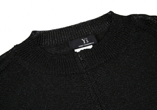 Y's Rayon Blend Lame Knit Zip Jacket Black Size 3