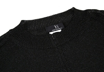Y's Rayon Blend Lame Knit Zip Jacket Black Size 3