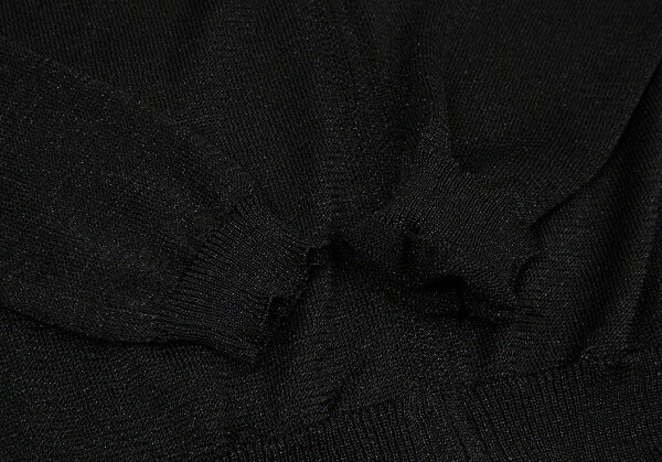 Y's Rayon Blend Lame Knit Zip Jacket Black Size 3