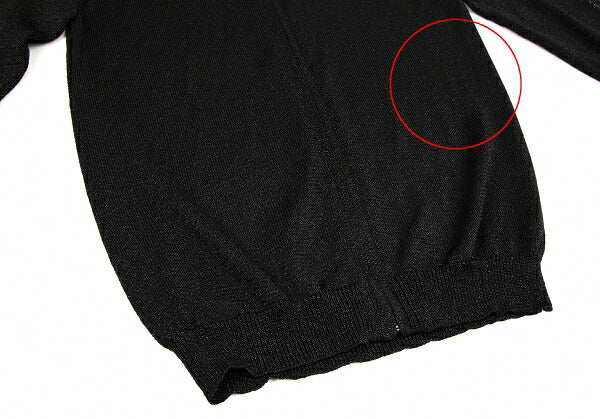 Y's Rayon Blend Lame Knit Zip Jacket Black Size 3