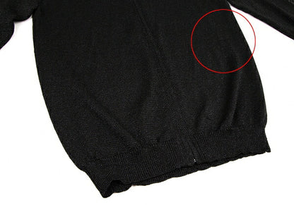 Y's Rayon Blend Lame Knit Zip Jacket Black Size 3
