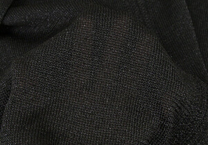 Y's Rayon Blend Lame Knit Zip Jacket Black Size 3