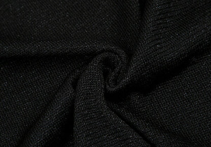 Y's Rayon Blend Lame Knit Zip Jacket Black Size 3