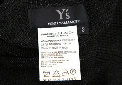 Y's Rayon Blend Lame Knit Zip Jacket Black Size 3