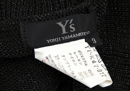 Y's Rayon Blend Lame Knit Zip Jacket Black Size 3