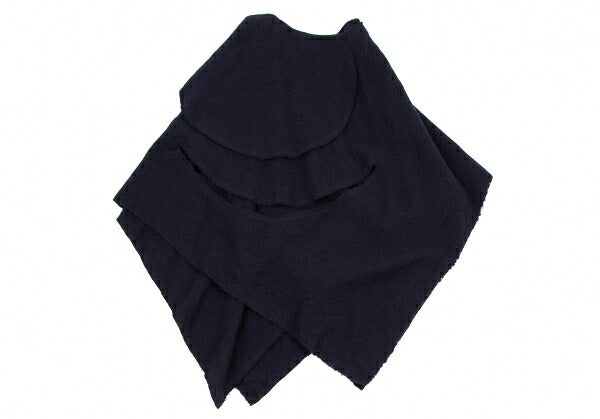 COMME des GARCONS Wool Crushed Drape Skirt Navy Size S
