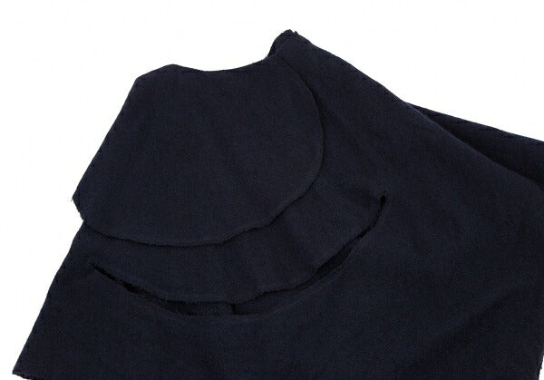 COMME des GARCONS Wool Crushed Drape Skirt Navy Size S