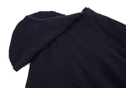 COMME des GARCONS Wool Crushed Drape Skirt Navy Size S