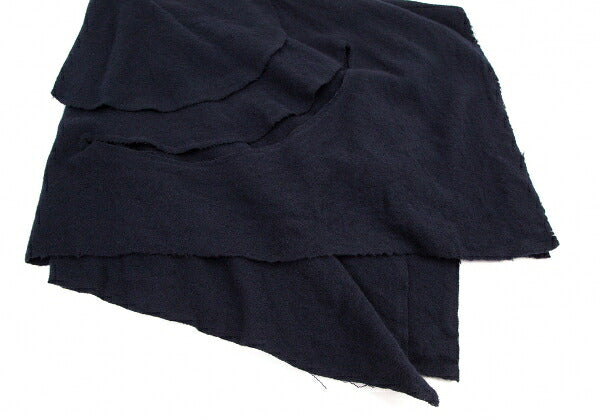 COMME des GARCONS Wool Crushed Drape Skirt Navy Size S