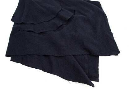 COMME des GARCONS Wool Crushed Drape Skirt Navy Size S
