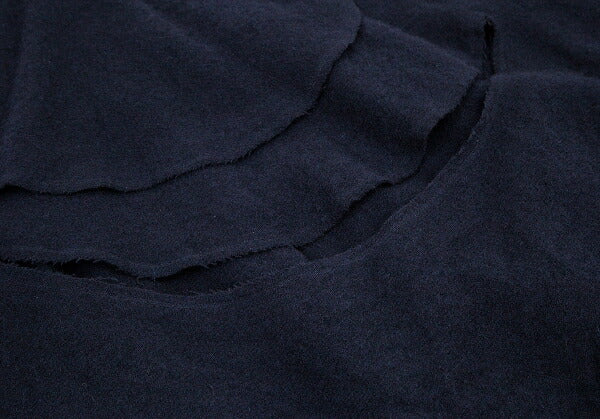 COMME des GARCONS Wool Crushed Drape Skirt Navy Size S