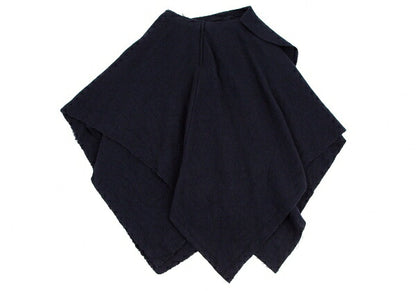 COMME des GARCONS Wool Crushed Drape Skirt Navy Size S