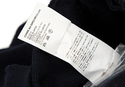 COMME des GARCONS Wool Crushed Drape Skirt Navy Size S
