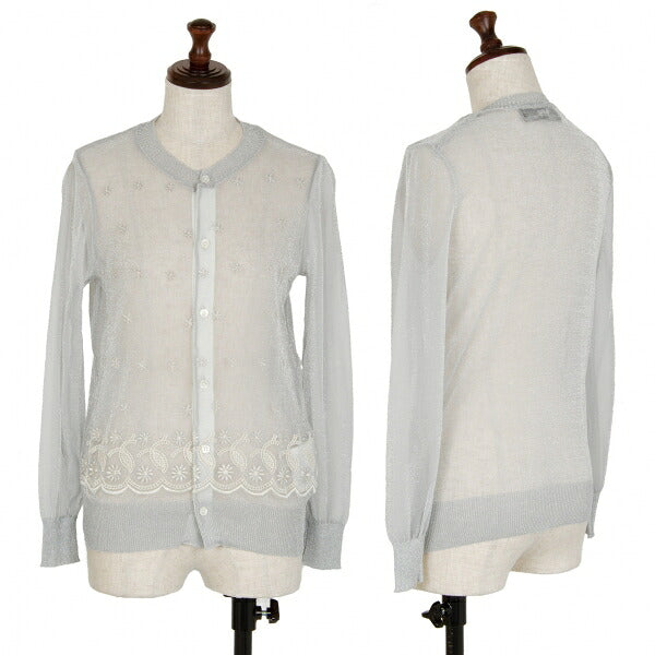 tricot COMME des GARCONS Sheer Cardigan Silver Size S