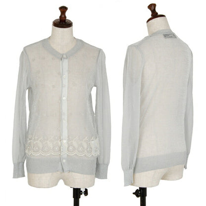 tricot COMME des GARCONS Sheer Cardigan Silver Size S