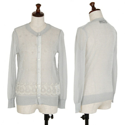 tricot COMME des GARCONS Sheer Cardigan Silver Size S