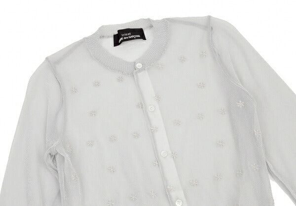 tricot COMME des GARCONS Sheer Cardigan Silver Size S