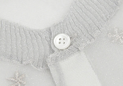 tricot COMME des GARCONS Sheer Cardigan Silver Size S