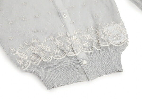 tricot COMME des GARCONS Sheer Cardigan Silver Size S