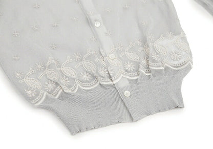 tricot COMME des GARCONS Sheer Cardigan Silver Size S