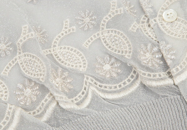 tricot COMME des GARCONS Sheer Cardigan Silver Size S