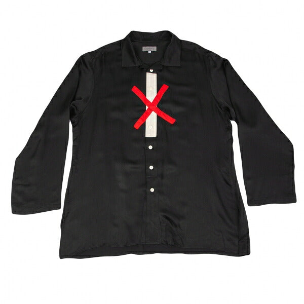 Yohji Yamamoto POUR HOMME 17SS Silk Paste Shirt Black Size 4