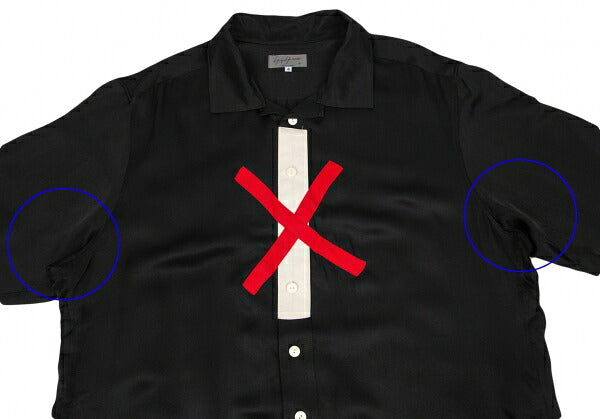 Yohji Yamamoto POUR HOMME 17SS Silk Paste Shirt Black Size 4
