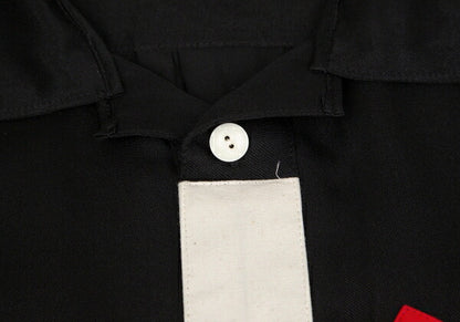 Yohji Yamamoto POUR HOMME 17SS Silk Paste Shirt Black Size 4