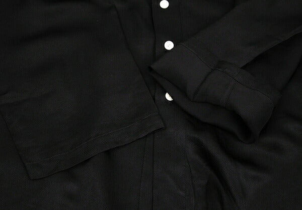 Yohji Yamamoto POUR HOMME 17SS Silk Paste Shirt Black Size 4