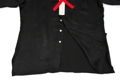 Yohji Yamamoto POUR HOMME 17SS Silk Paste Shirt Black Size 4