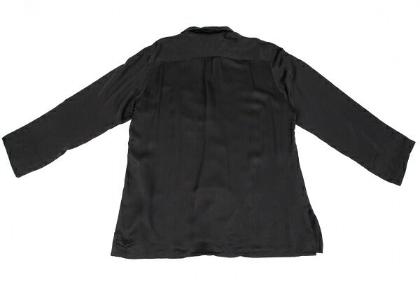 Yohji Yamamoto POUR HOMME 17SS Silk Paste Shirt Black Size 4
