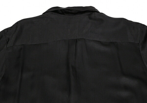 Yohji Yamamoto POUR HOMME 17SS Silk Paste Shirt Black Size 4