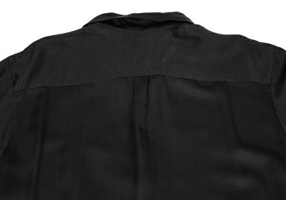 Yohji Yamamoto POUR HOMME 17SS Silk Paste Shirt Black Size 4