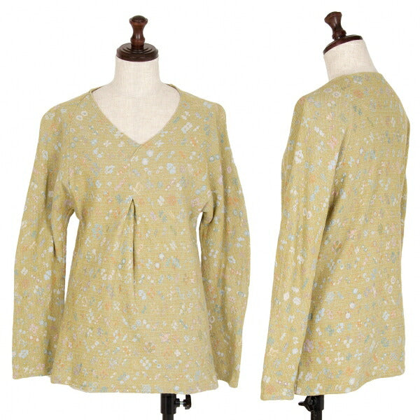 JURGEN LEHL Babaghuri Front Tuck Floral Knit Multi Size M