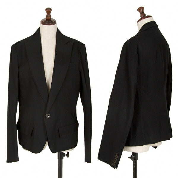 Y's Red Label Wool Nylon Tailored Blazer Black Size 4