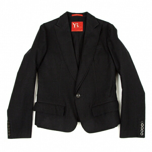 Y's Red Label Wool Nylon Tailored Blazer Black Size 4