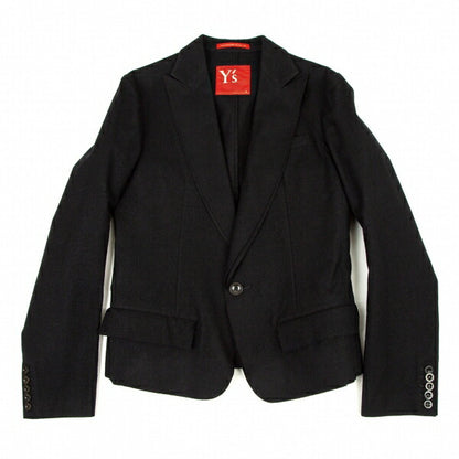 Y's Red Label Wool Nylon Tailored Blazer Black Size 4