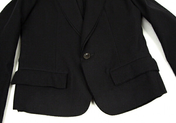 Y's Red Label Wool Nylon Tailored Blazer Black Size 4