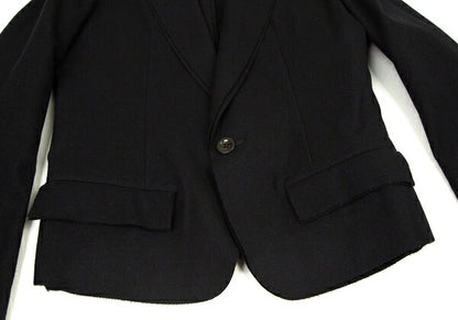 Y's Red Label Wool Nylon Tailored Blazer Black Size 4