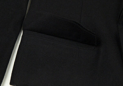Y's Red Label Wool Nylon Tailored Blazer Black Size 4
