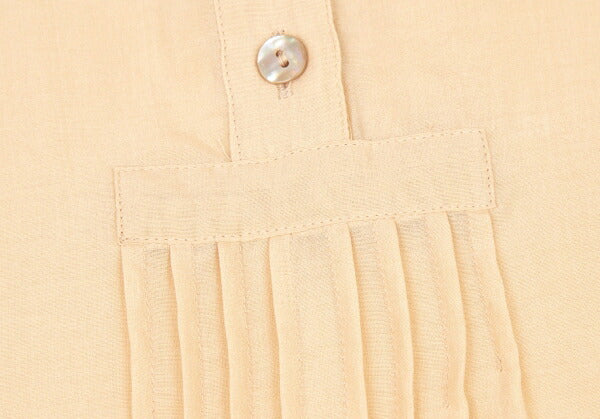 Max Mara Cotton Silk Pleated Patchwork Blouse Beige Size 38