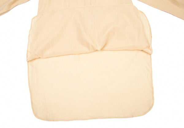 Max Mara Cotton Silk Pleated Patchwork Blouse Beige Size 38